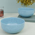 Sky Blue Marble Ceramic Bowl Set Of 2 - The Earth Store - Bowl